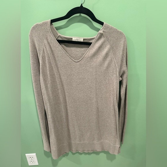 LOFT Tan Knit Top - Picture 1 of 4